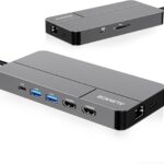 Mac Docking Station Dual Monitor 2 HDMI for MacOS and Windows Laptop Implement MST, Compatible MacBook Pro/Air M1/M2/M3/M4 Chips, Dual 4K Display for All USB C Computers