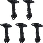 VideoSecu 5 Speaker Wall Ceiling Mount Brackets Black for Home Theater Satellite Speakers 1XZ (Black, 5 Pack)