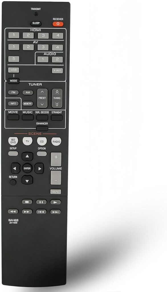 RAV463 Replacement Remote Control Compatible for Yamaha Home Theater AV Receiver ZA11350 RX-V373 HTR-3066 RX-V375