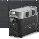 EF ECOFLOW Solar Generator 3.6KWh DELTA Pro with 2X400W Portable Solar Panel, 23% High Efficiency, 5 AC Outlets, 120V/3600W, for Home Backup Outdoors Camping RV Emergency