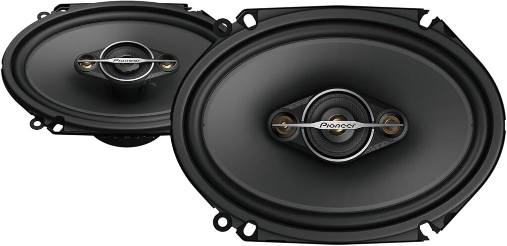 PIONEER A-Series Standard TS-A6881F 6” x 8” 4-Way Speakers (Pair) – 350W Max, Balanced Sound + Smooth Treble, Enhanced Bass, Great Stock Replacement