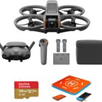 DJI Avata 2 Fly More Combo (3 Batteries) FPV Drone with Camera 4K, One-Push Acrobatics, Propeller Guard, 155 FOV, Camera Drone, Goggles 3 & RC Motion 3 + SD Card & Landing pad