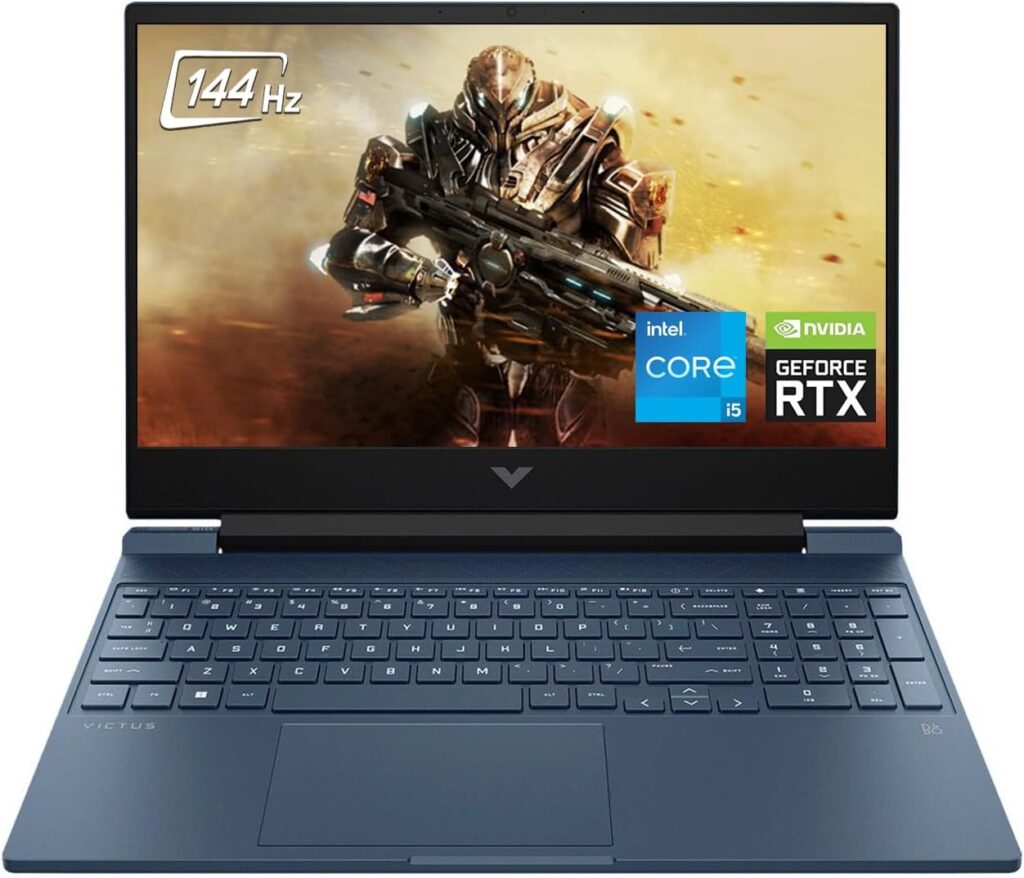 HP – Victus 15.6″ Full HD 144Hz Gaming Laptop – Intel 12th Gen Core i5-12450H – 32GB Memory – NVIDIA GeForce RTX 3050-1TB SSD – Backlit Keyboard – Windows 11 – Performance Blue