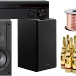 Sony 2-Channel Stereo Receiver with SS-CS5M2 Bookshelf Speakers (Pair, Black) and Accessories Bundle (5 Items)