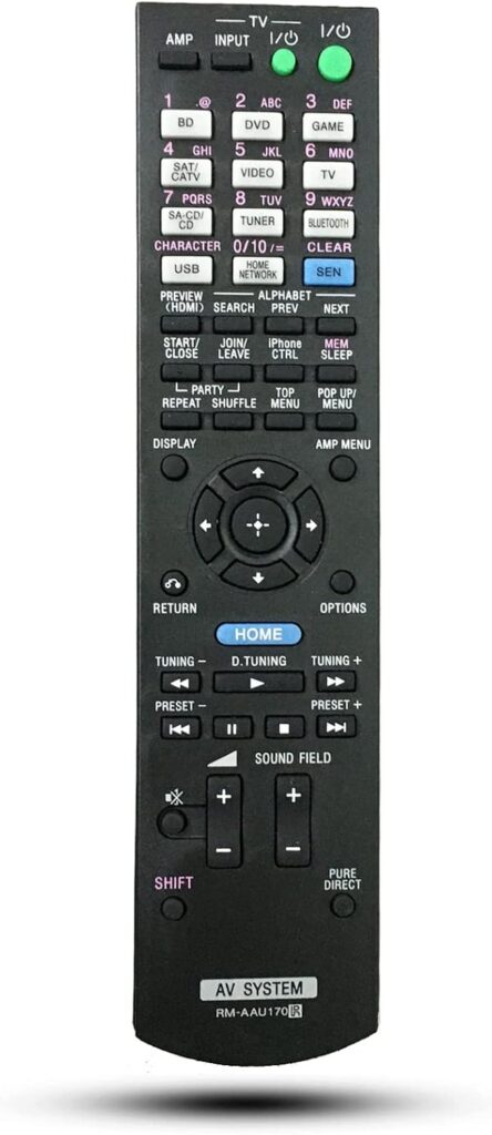 Replaced Remote Control Compatible for Sony STR-DN840 RMAAU170 149205111 STR-DH740 RMAAU168 149204911 Audio/Video AV Receiver Home Theater System