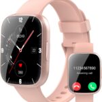 Smart Watch for Men Women(Answer/Make Calls), 1.95″ HD Touch Screen Fitness Watch with Sleep Heart Rate Monitor, 110+ Sports Modes, IP68 Waterproof Activity Trackers Compatible with Android iOS, Pink