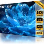NothingProjector Projector Screen ALR, 120 inch, Ambient Ceiling Light Rejecting, 4K Ultra HD Fixed Frame 16:9, PET Crystal, On Wall Mount for Ultra Short Throw Projectors, Classic Series NothPJ