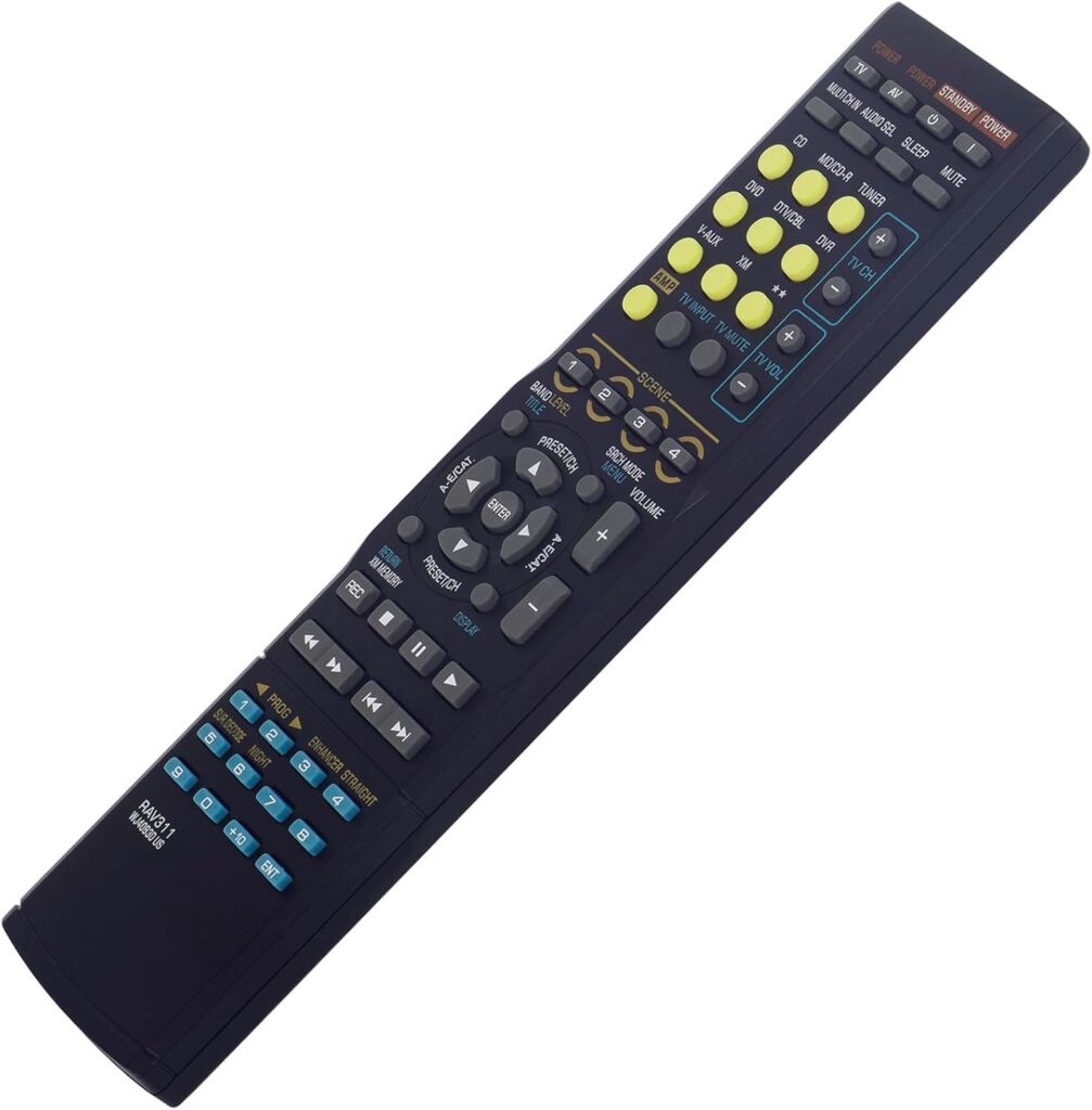 Allimity RAV311 WJ40930US Replacement Remote fit for Yamaha AV Receiver Remote RAV226 RAV230 RAV232 RAV252 RAV254 RAV272 RAV323 RAV324 RAV325 RAV326 RAV328 RAV329 RAV350 RAV351 RAV352 RAV353 RAV354