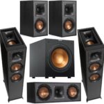 Klipsch Reference Series 5.1 Home Theater Pack with 2X R-625FA Floorstanding Speakers, R-52C Center Channel Speaker, 2X R-41M Bookshelf Speakers (Speaker System + Subwoofer)
