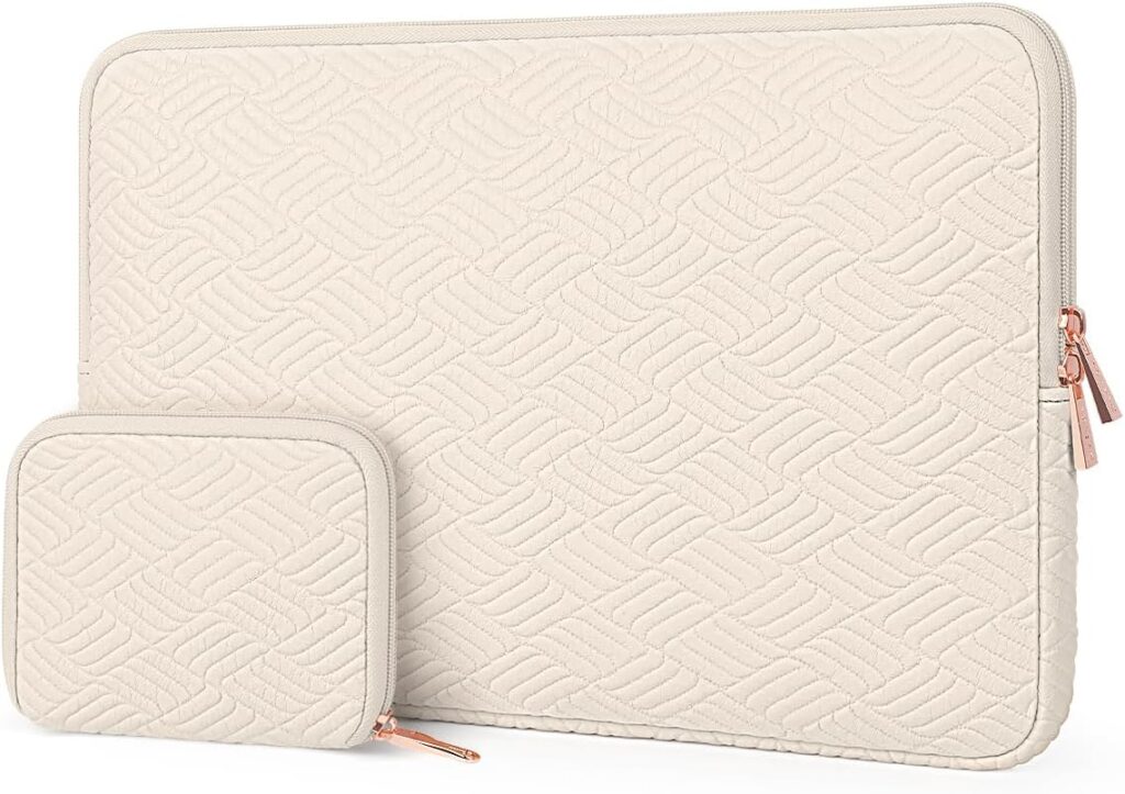 ARVOK 13 13.3 14 inch Laptop Sleeve Case for MacBook Air 13 inch/MacBook Pro 13 inch/MacBook Pro 14/HP Chromebook 13 inch, Water-Resistant Leather Case for HP/Dell/Lenovo/Asus/Acer/Samsung with Pouch