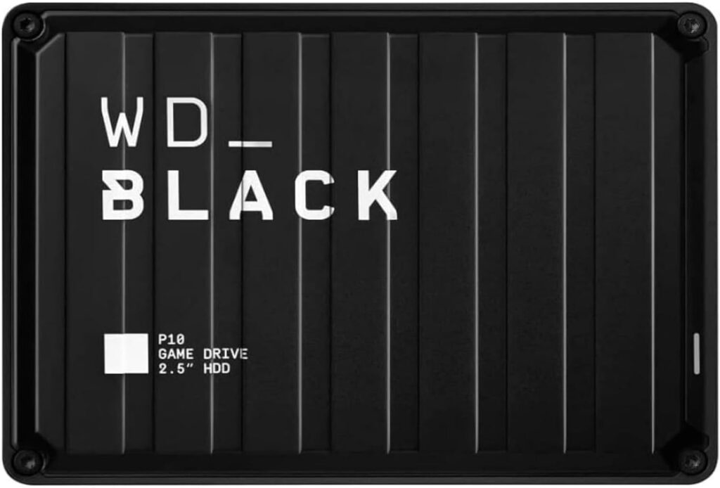 WD_BLACK 4TB P10 Game Drive, Portable External Hard Drive, Works with Playstation, Xbox, & PC – WDBA3A0040BBK-WESN