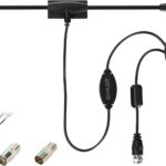 Universal FM Radio Dipole Antenna Screw F Male Plug for Home AV Audio Stereo Receiver Indoor 75 Ohm 16ft