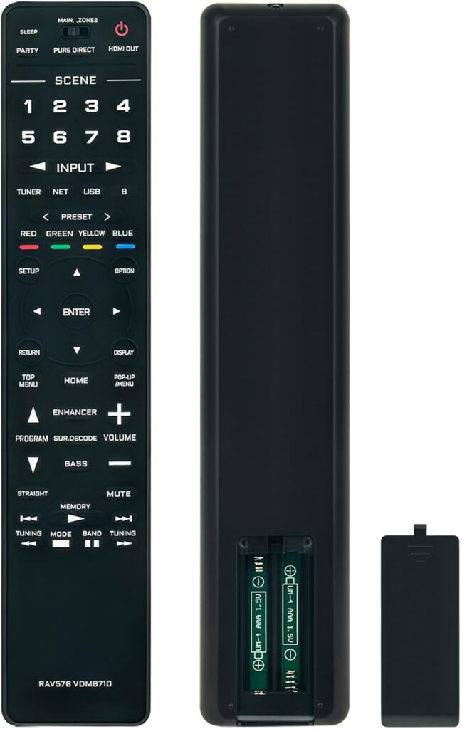 RAV576 VDM8710 Replacement Remote Control Fit for Yamaha RX-A2A aventage 7.2-Channel AV Receiver,Comapatible Home Theater Receiver ModelsRX-A2A RXA2A