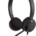 Jabra Evolve 20 UC Stereo Wired Headset/Music Headphones (U.S. Retail Packaging), Black