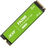 acer FA200 NVMe Gen4 SSD 2TB, PCIe 4.0, M.2 2280, Read Speeds Up to 7200MB/s, Internal Solid State Drive for Laptop, Desktop PC and PS5 Upgrade – BL.9BWWA.125