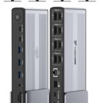 TobenONE DisplayLink Docking Station 4 Monitors, 20-in-1 Quad 4K@60Hz HDMI Display with 150W Power Supply for Thunderbolt 5/4/3, USB-C Windows,Chrome, MacBook/Mac mini(6 USB, Ethernet, SD/Micro SD)