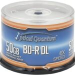 Optical Quantum 6X 50GB BD-R DL White Inkjet Printable Blu-ray Double Layer Recordable Media, 50-Disc Spindle