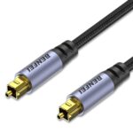 BENFEI Toslink Optical Audio Cable 6.6 feet / 2 M, S/PDIF Fiber Optic Cord [Braided, Gold-Plated Connectors, CL3 Rated] for Soundbar/TV/PS5/PS4/Sonos, Xbox Series X/S, Home Theater