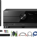 Yamaha AVENTAGE RX-A6A 9.2-Channel Surround Sound Network AV Receiver MusicCast Built-in Wi-Fi and Bluetooth Streaming Home Theater System Bundle with Accessories