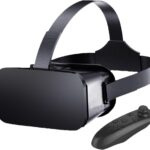 VR Headset for Phone with Controller, Anti-Blue Lens PD & Fl Adjustable Virtual Reality Goggles Set for Kids and Adults, Compatible with iPhone 16/15/14/13/12 Samsung Android 4.5-6.7″