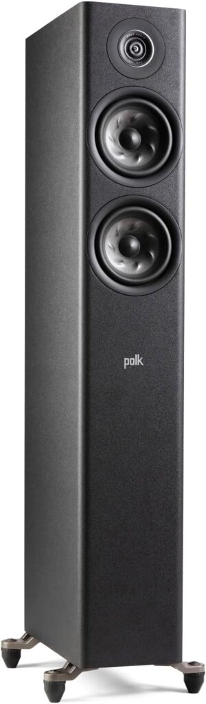 Polk Audio Reserve Series R500 Tower Speaker, 1″ Pinnacle Ring Tweeter & Dual 5.25″ Turbine Cone Woofers, Hi-Res Certified, Dolby Atmos & IMAX Enhanced for Dynamic Home Theater Audio, Black