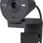 Logitech – Brio 300 1920x1080p USB-C Webcam with Privacy Shutter, Auto Light Correction – Graphite (Renewed)
