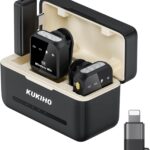 Wireless Lavalier Microphone for iPhone iPad Android With Charging Case 80h Battery Life, Noise Cancellation, 164ft Range Plug-Play Clip On Lapel Mic for Youtube, Video Recording, Vlog, Live Streaming