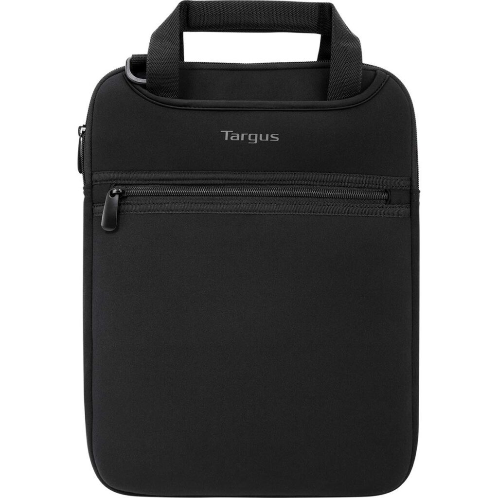 Targus Vertical Slipcase Laptop Messenger Bag, Black – Hideaway Handles with Cross Shoulder Strap and Protective Padding, Fits 14″ Laptop (TSS913)