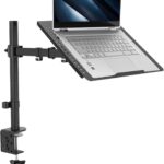 VIVO Single Laptop Notebook Desk Mount Stand, Fully Adjustable Extension with C-clamp, Fits up to 17 inch Laptops, Black, STAND-V001L