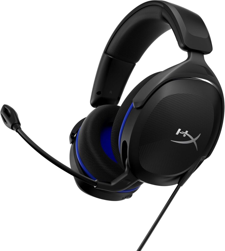 HyperX Cloud Stinger 2 Core – Gaming Headset for Playstation, Lightweight Over-Ear Headset with mic, Swivel-to-Mute Function, 40mm Drivers – Black