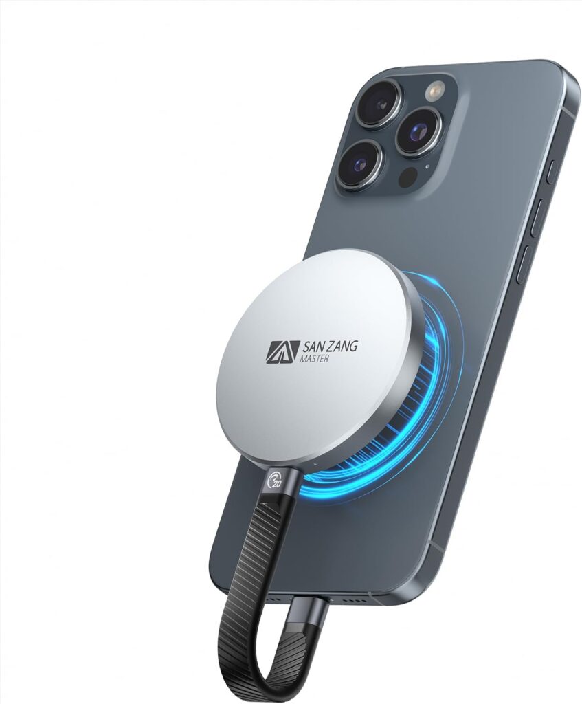 SAN ZANG MASTER External SSD 512GB Portable SSD Magnetic Ultra-Thin 7mm Modern Minimalist Design & High Storage Capacity/Lightweight Aluminum Housing/USB-C Compatible with Mobile Phones/PC/Laptop