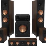 Klipsch Reference Premiere RP-8000F II 5.1 Home Theater System with 8” Cerametallic Woofers in Ebony with Onkyo TX-NR6100 7.2 Channel THX Certified Network AV Receiver