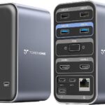 MacBook Pro Docking Station Dual Monitor with 2 4k HDMI Display,15 in 2 USB C Docking Station for MacBook with 2 HDMI, VGA, PD3.0, 7 USB Ports, RJ45 Ethernet & 3.5mm Audio