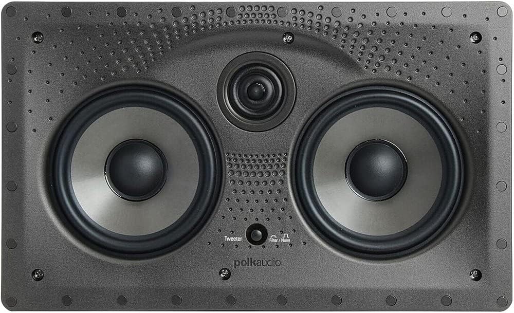 Polk Audio Vanishing Series 255c-LS in-Wall Center Channel Loudspeaker,Dual 5.25″ Dynamic Balance Drivers & 1″ Ring-Radiator Tweeter,Polk PowerPort Technology,Rotating Cam System for Easy Installation