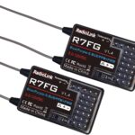 Radiolink R7FG 7 Channel Gyro Receiver 2.4GHz Integrated Telemetry Long Range Control for RC Car Boat Compatible Radiolink Transmitter RC6GS V3/RC6GS V2/RC6GS/RC4GS V3/RC4GS V2/RC4GS(2 Pcs)