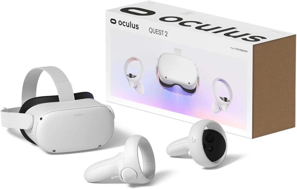 Oculus Quest 2 VR Headset 128GB Holiday Set – Advanced All-in-One Virtual Reality Headset Cover Set, White