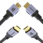 HDMI 2.1 Cable 2-Pack 48Gbps 8K@60Hz 4K Ultra High Speed Cords(7680×4320, 4K@120Hz) eARC HDR10 HDCP 2.2 & 2.3 3D, Compatible for PS5/PS4/X-Box/Roku TV/HDTV/Blu-ray/LG(1M)