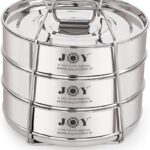 Stackable Stainless Steel Insert Pans – 3 Tiers – Instant Pot Accessories – 6QT & Above – Pressure Cooker Steamer Pan