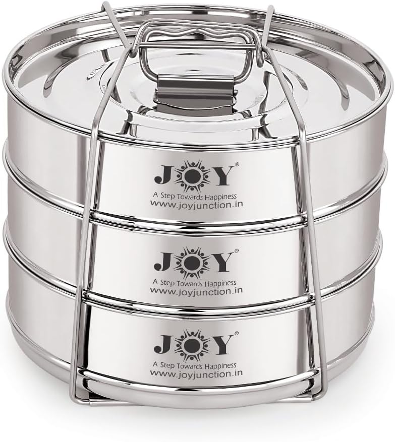Stackable Stainless Steel Insert Pans – 3 Tiers – Instant Pot Accessories – 6QT & Above – Pressure Cooker Steamer Pan