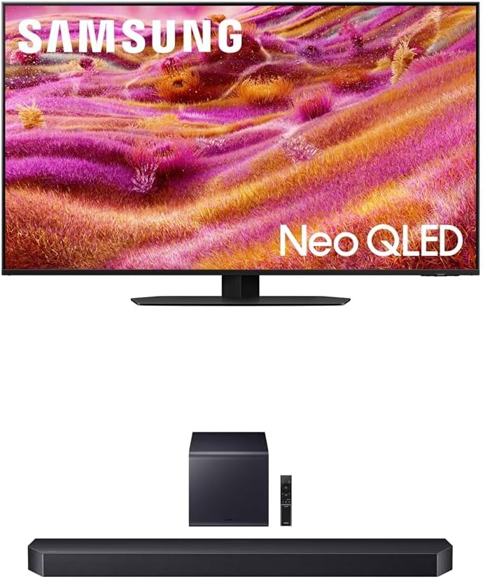 Samsung 55-Inch Class Neo QLED 4K QN90F Series, Vision AI, Mini LED Smart TV (2025 Model, 55QN90F) + Samsung Q-Series Soundbar HW-Q900F 7.1.2 ch Subwoofer (2025 Model) Smart Integration