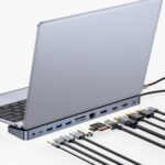 Baseus Laptop Docking Station, 4K Multitasking Docking Station with 2 HDMI+DP, PD, 3 USB-A, RJ45, Audio, TF/SD Card Reader, USB Hub Compatible for MacBook/Dell/HP/Surface/Lenovo