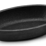 Uiifan 1 Piece Mini Cast Iron Skillet 6 x 3.8” Small Oval Skillets Cast Iron Cookware Set 8 oz Single Serve Dish Pans Mini Casserole Dish for Baking Roasting Cooking Grilling Ramekins