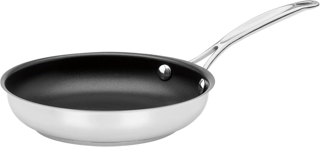 Cuisinart Chef’s Classic 8″ Stainless Steel Nonstick Skillet engineered with PURELYCERAMIC™, 722C-20NS