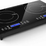 Duxtop LCD 1800W Portable Induction Cooktop 2 Burner, Built-In Countertop Burners with Sensor Touch Control, Electric Cooktop with 2 Burner, Electric Double Induction Burner for Cooking, 9720LCBI