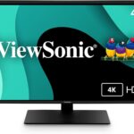 ViewSonic VX4381-4K 43 Inch Ultra HD MVA 4K Monitor Widescreen with HDR10 Support, Eye Care, HDMI, USB, DisplayPort for Home and Office, Black
