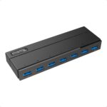 Plugable 7-Port USB 3.0 Hub with 36W Power Adapter – Driverless – Effortlessly Connect Devices and Transfer Data at High Speeds