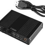 USB 2.0 External Sound Card 6 Channel 5.1 Surround Optical S/PDIF Audio Sound Card Adapter for PC Laptop Recording Compatible with Windows 10/8 / 7/ XP