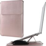 Laptop Sleeve Case with Stand and Mouse Pad 15-16 Inch Laptop Case Chromebook Sleeve Leather Protective Cover for MacBook Pro/Air Dell HP Lenovo ThinkPad Samsung Asus Acer LG Laptops