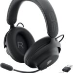 Alienware Pro Wireless Gaming Headset – Wired/Wireless, Bluetooth 5.3, 15 Minute Fast Charging, Audio Output 20 Hz, Battery Talk Time (ANC on) Up to 24 Hrs (Bluetooth), Dark Side of The Moon