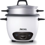 Aroma Housewares 14-Cup (Cooked) (7-Cup UNCOOKED) Pot Style Rice Cooker and Food Steamer (ARC-747-1NG),White